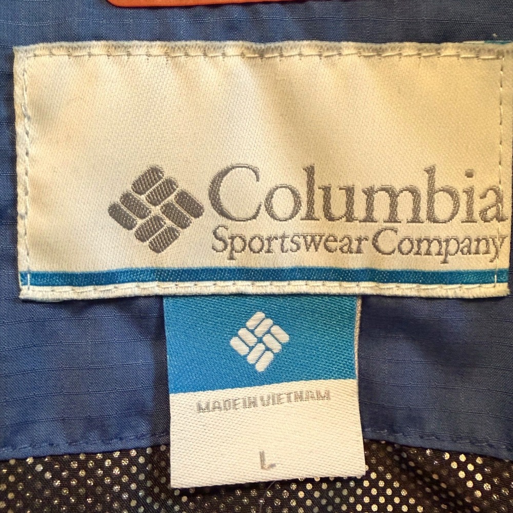 Columbia Omni-Heat Puffer Jacket Mens Blue Insulated Full Zip Ripstop Coat - Picture 3 of 13